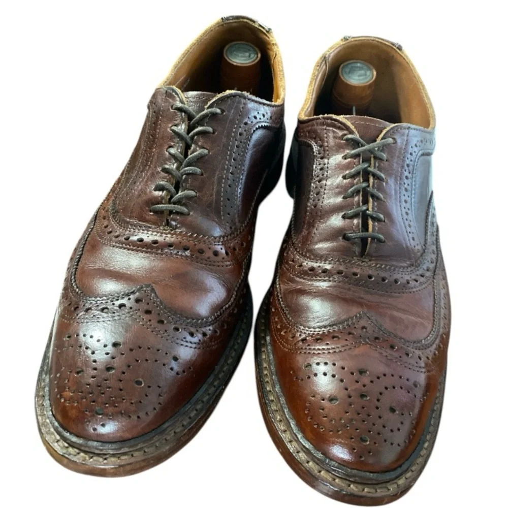 Allen Edmonds McTavish Brown Leather Wingtip Brogue Dress Oxford Shoes Men’s 10D